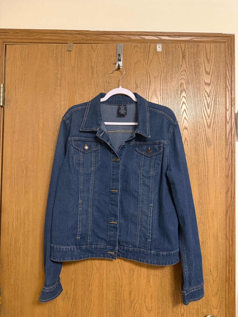 Faded Glory Classic Dark Blue Denim Jacket